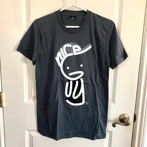 NEW Wong Fu Productions Nice Guy Graphic T-shirt in Gray